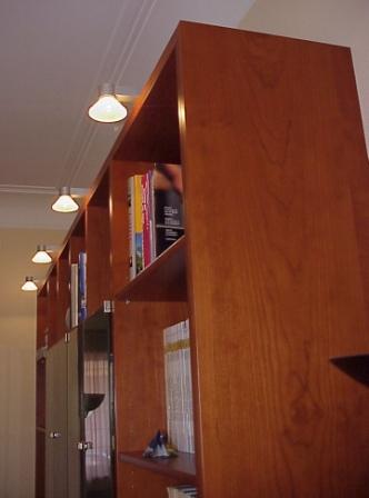 bibliothèque placage merisier